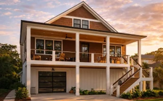 Plan  19-1743 - Bennett Walk |  Coastal Traditional - 3-Bed, 1-Bath, 1,300 SF