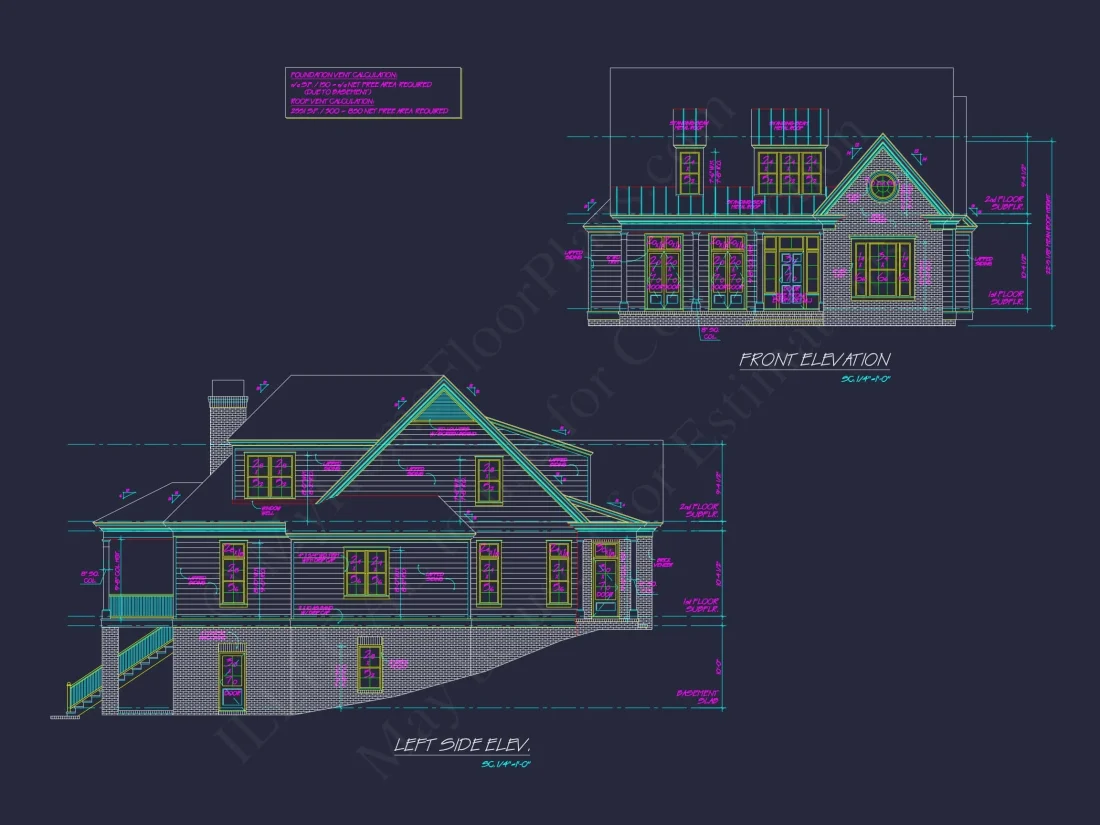 Elegant Traditional House Plan with 2 Stories & Open Floor Blueprint