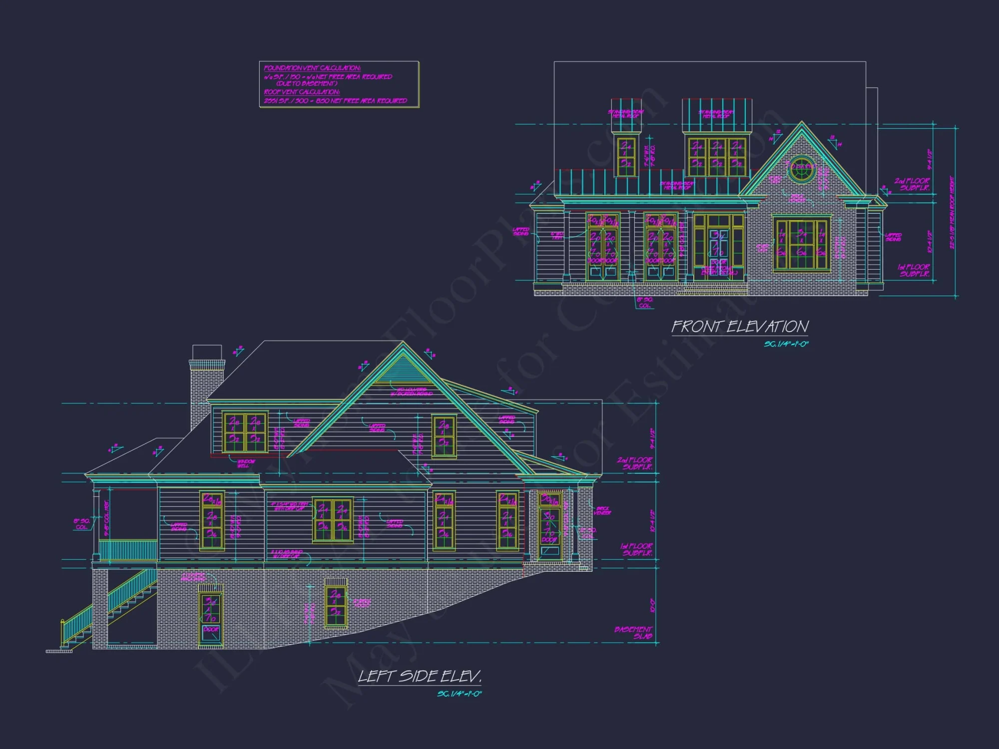 Elegant Traditional House Plan with 2 Stories & Open Floor Blueprint