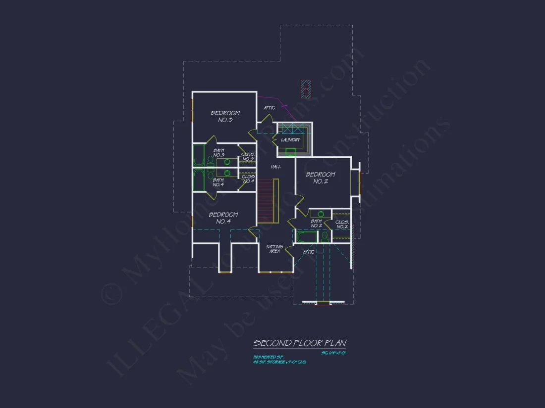 Elegant Traditional House Plan with 2 Stories & Open Floor Blueprint