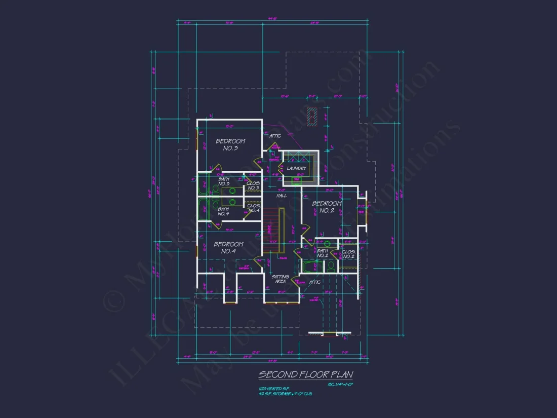 Elegant Traditional House Plan with 2 Stories & Open Floor Blueprint