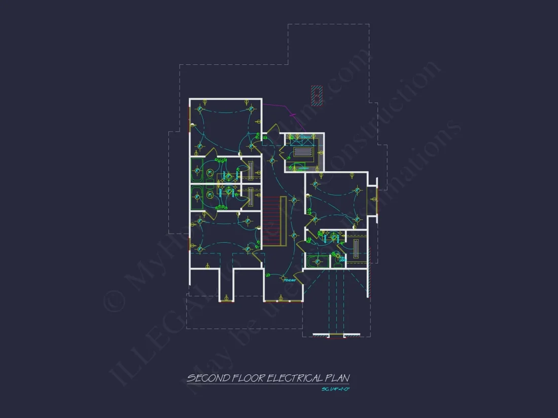 Elegant Traditional House Plan with 2 Stories & Open Floor Blueprint