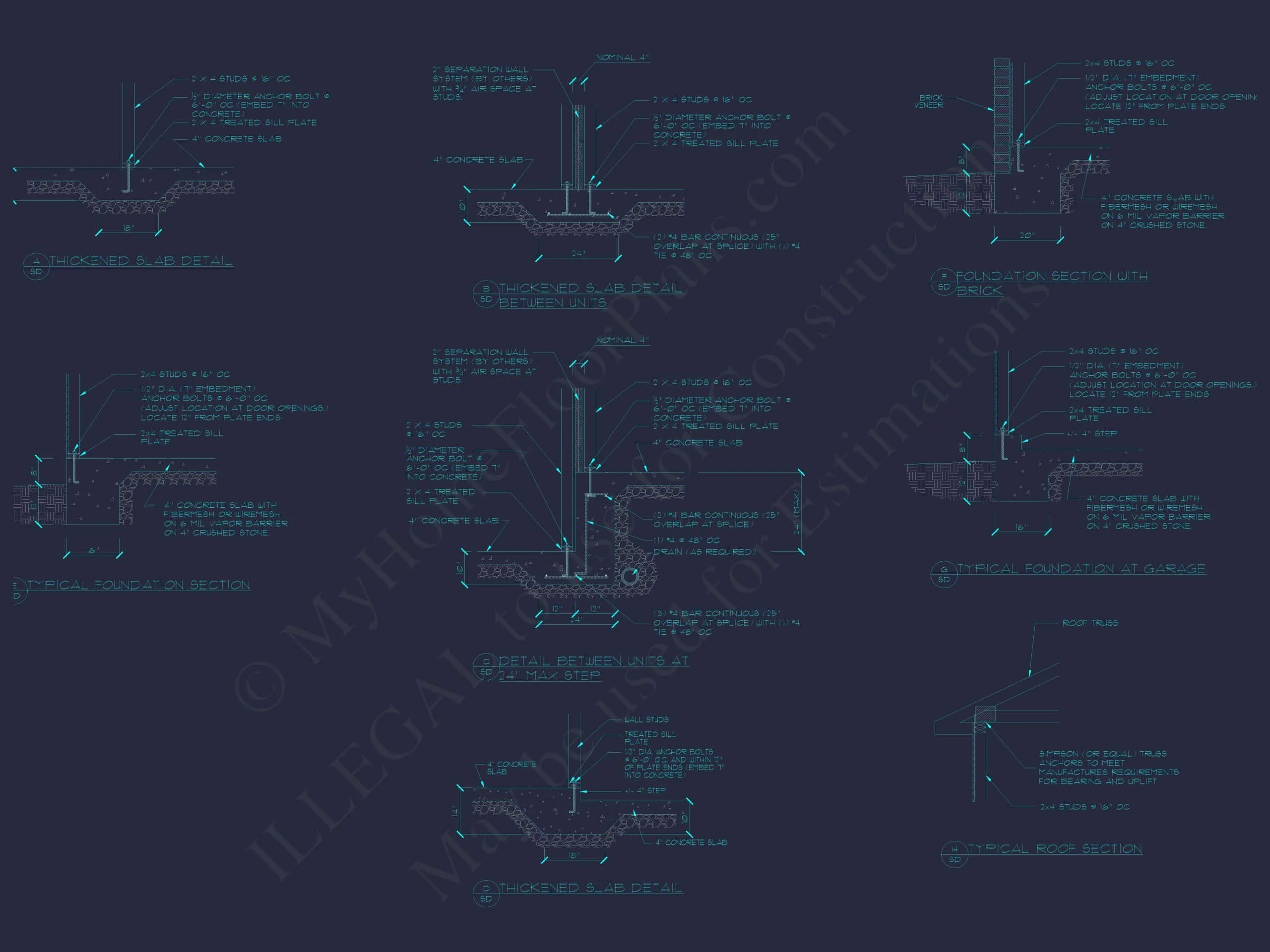 8-1395 BLDG 5 TOWNHOUSE PLAN - Georgian Home Plan - 4-Bed, 3.5-Bath, 2,850 SF 8 Colonial Revival Home Plan with 2 Stories, Covered Porches & CAD Blueprints