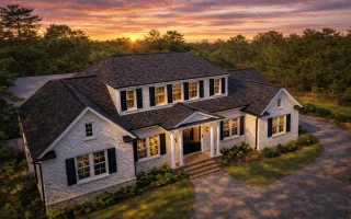 Plan  17-1142 - The Taylor Farmhouse  | Traditional Colonial - 5-Bed, 5.5-Bath, 4,521 SF