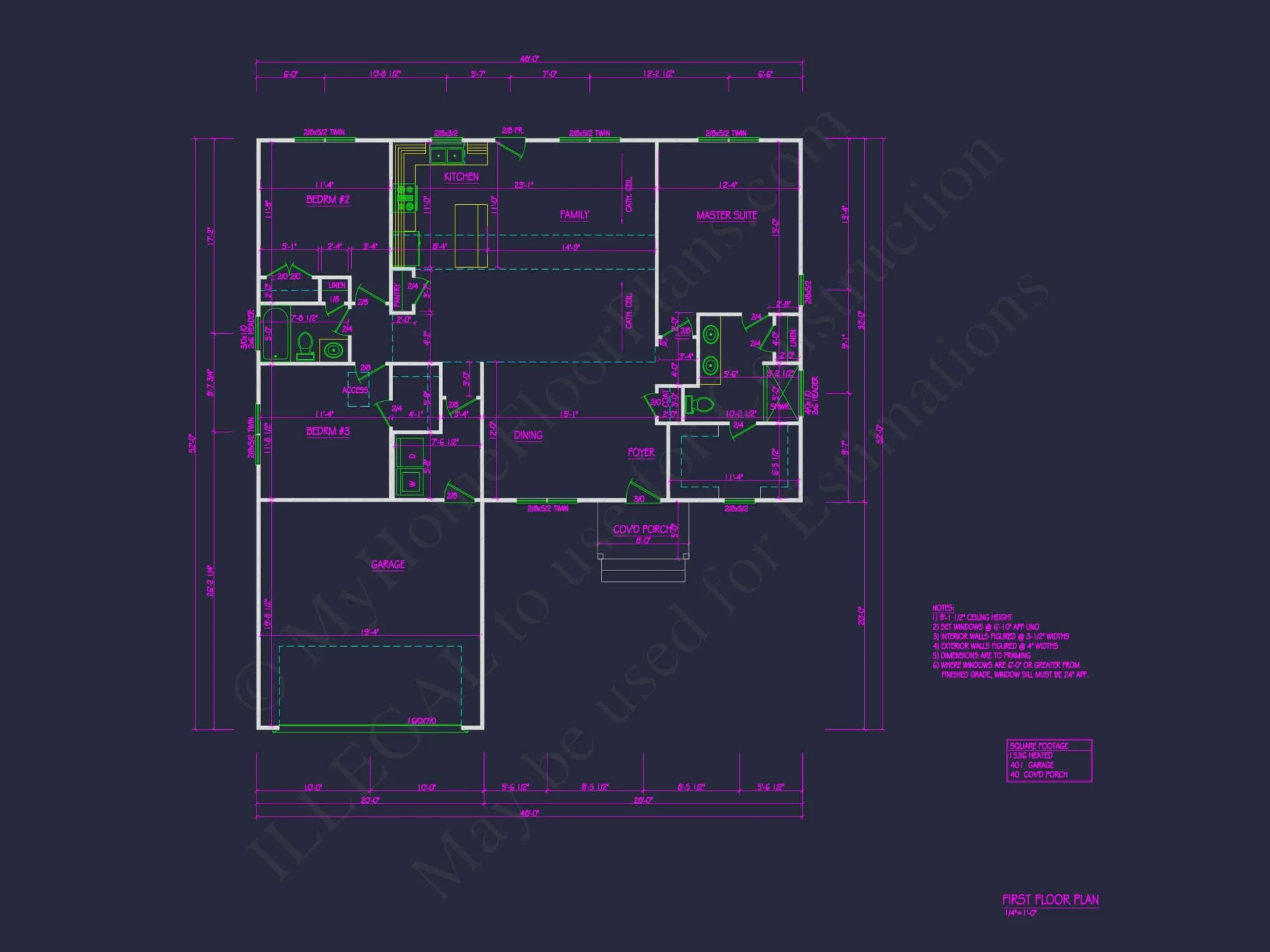 Craftsman Home Plan with 3 Bedrooms, Open Floor Layout, and CAD Blueprint Designs