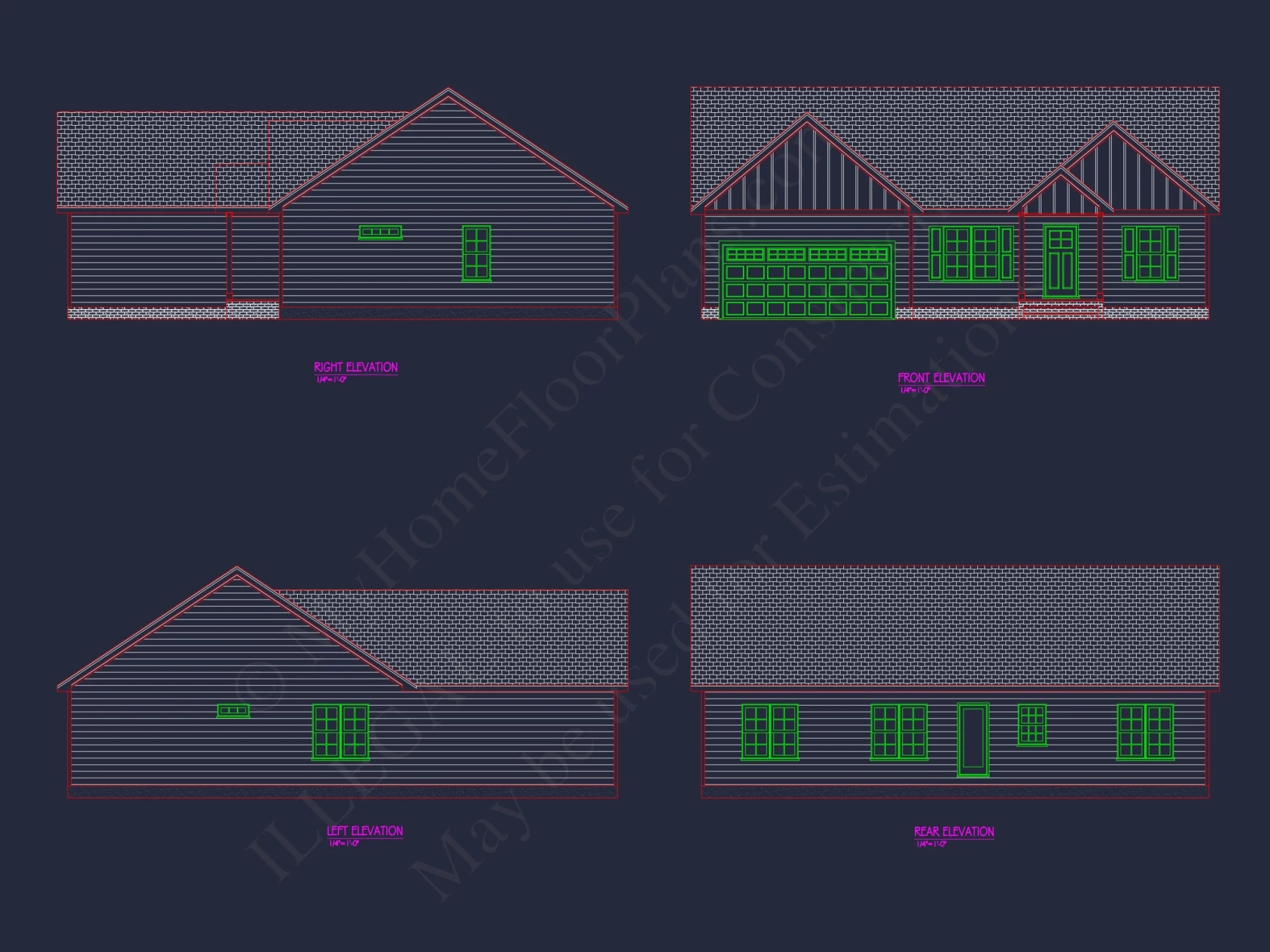 Craftsman Home Plan with 3 Bedrooms, Open Floor Layout, and CAD Blueprint Designs