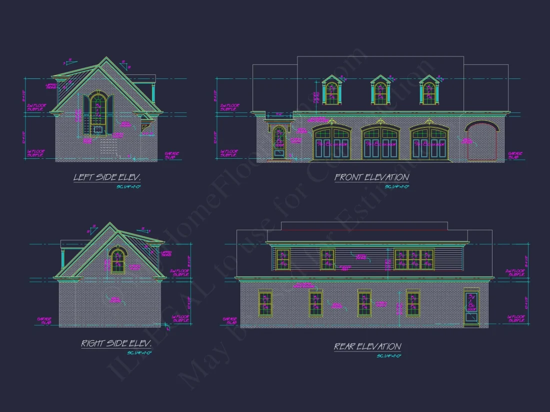 Stunning Traditional 2-Story House Plan with Vaulted Ceilings & Brick Exterior