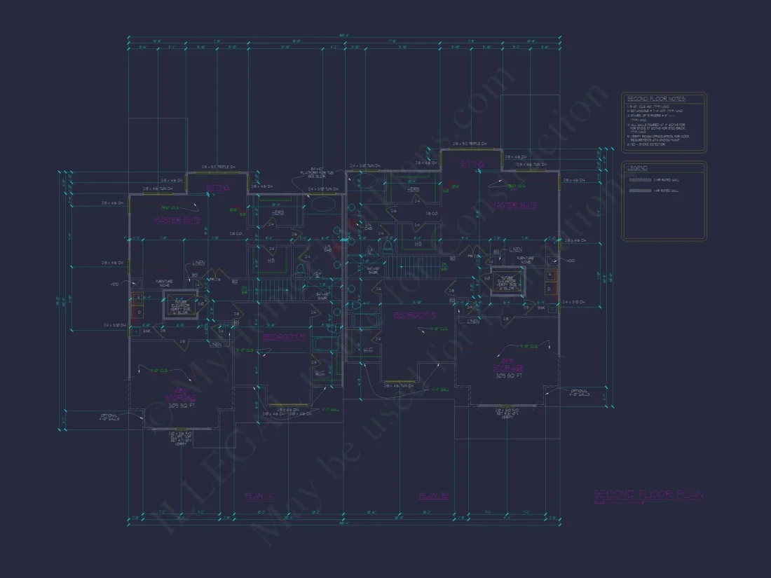 Modern Duplex Home Plan with CAD Blueprints & Flexible Layout