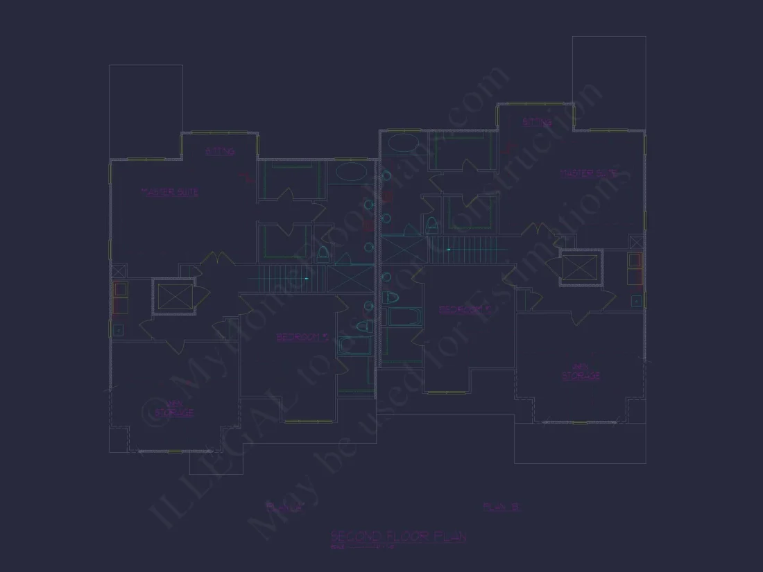 Modern Duplex Home Plan with CAD Blueprints & Flexible Layout