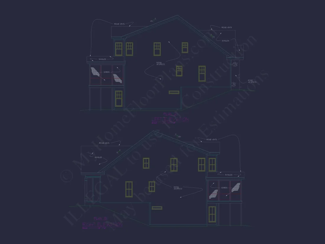 Modern Duplex Home Plan with CAD Blueprints & Flexible Layout
