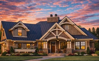 Plan  17-1062 - The Jones House |  Craftsman - 3-Bed, 3.5-Bath, 2,677 SF