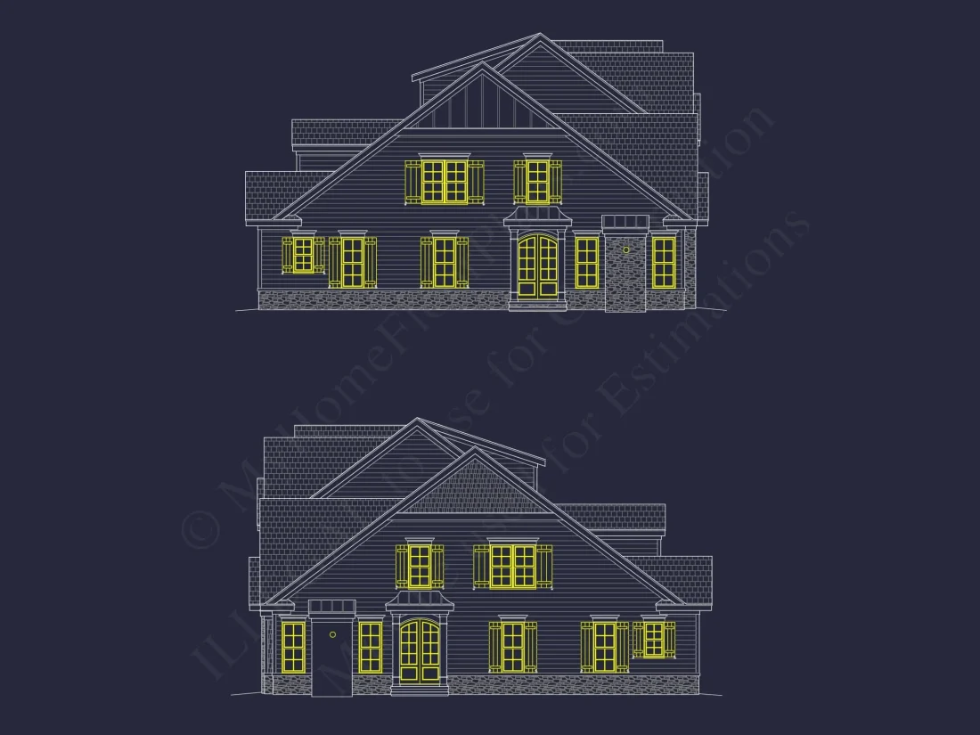 7-Unit Townhome Floor Plan with Vaulted Ceilings and CAD Designs