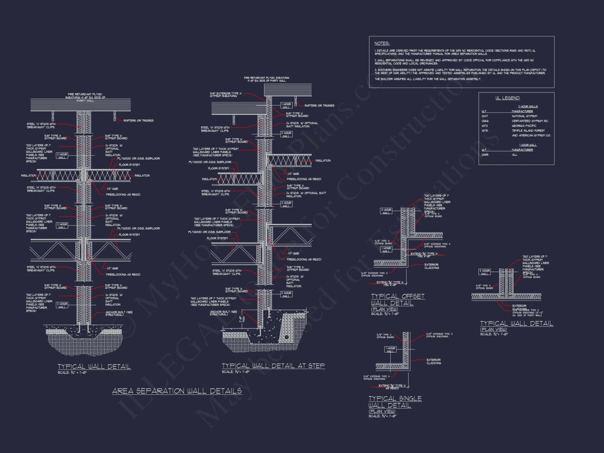 7-Unit Townhome Floor Plan with Vaulted Ceilings and CAD Designs