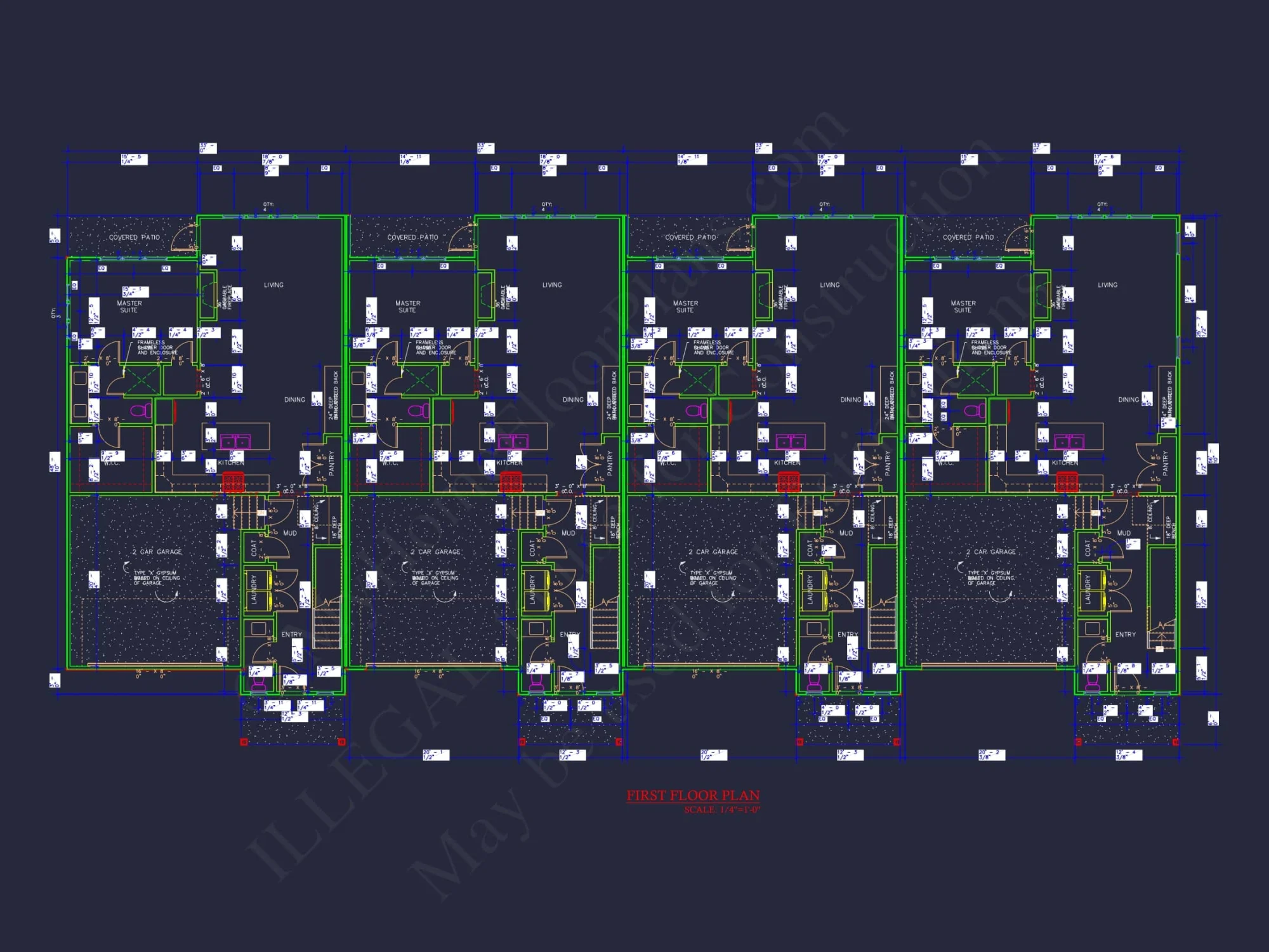 Elegant Townhome Blueprints Featuring Modern Architecture