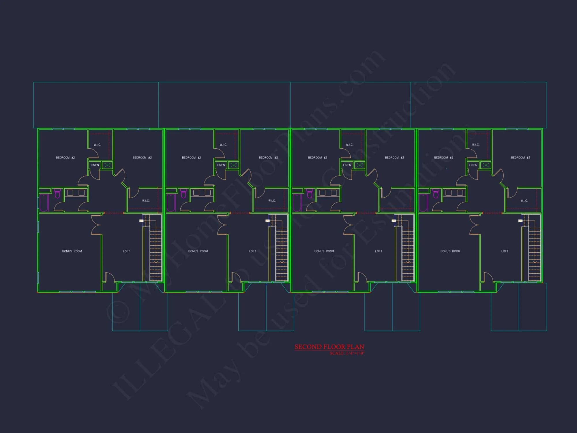 Elegant Townhome Blueprints Featuring Modern Architecture