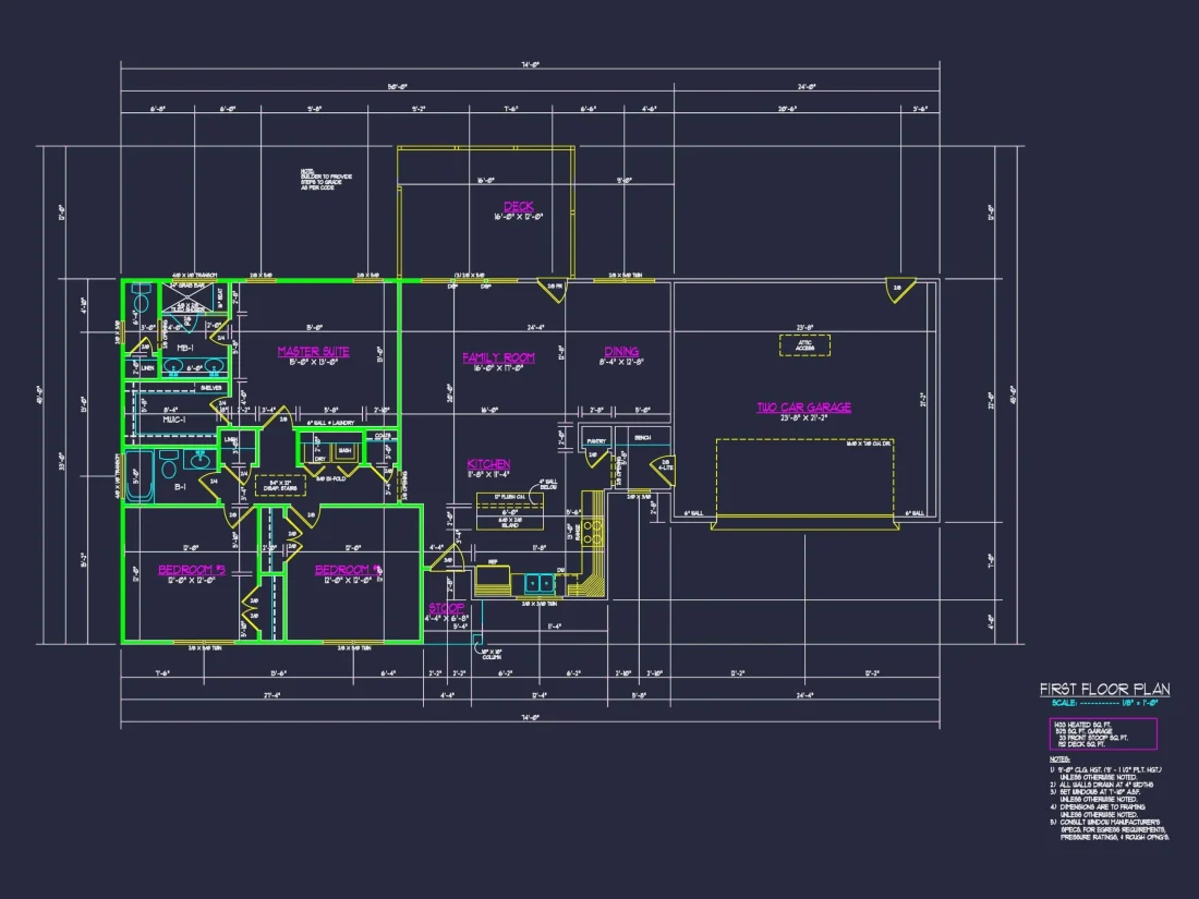 Charming 1-Story House Plan with Craftsman Design & CAD Blueprints