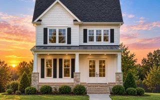 Plan  18-1098 - The Ross Farmhouse |  Traditional Colonial - 3-Bed, 3.5-Bath, 2,563 SF