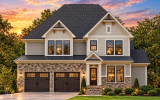 Plan  13-1133 - Sycamore Valley Farm  | Modern Traditional - 3-Bed, 3.5-Bath, 3,292 SF