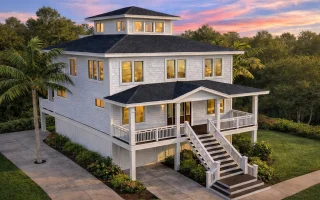 Plan  18-1424 - The Griffin Cottage  | Coastal - 4-Bed, 3.5-Bath, 2,722 SF