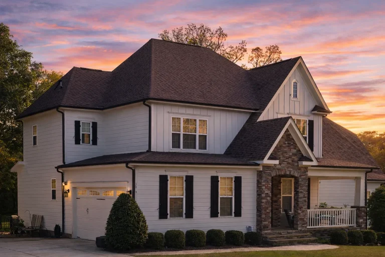 House Plans with Mudroom 19 Traditional Colonial Home Exterior with Brick and Blue Siding Accents