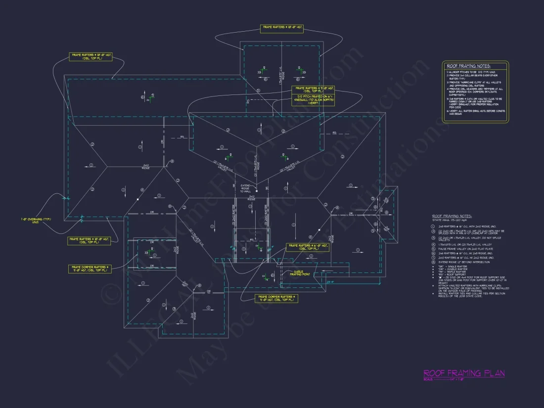 Traditional Home Plan with Open Floor Layout, 4 Bedrooms & CAD Blueprints