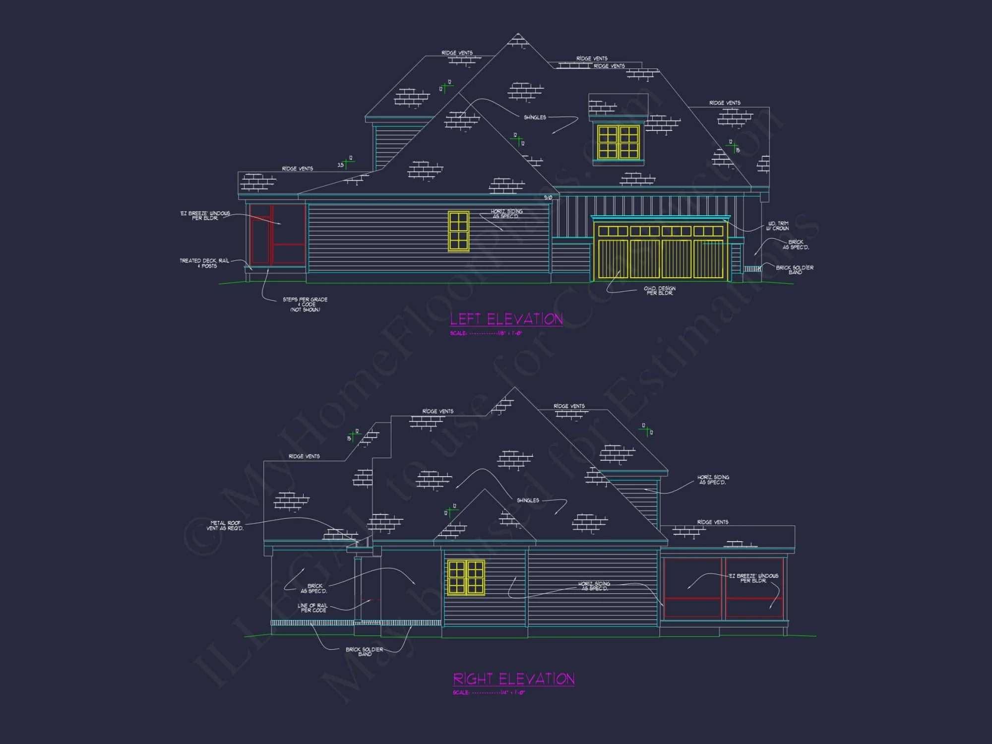 Traditional Home Plan with Open Floor Layout, 4 Bedrooms & CAD Blueprints