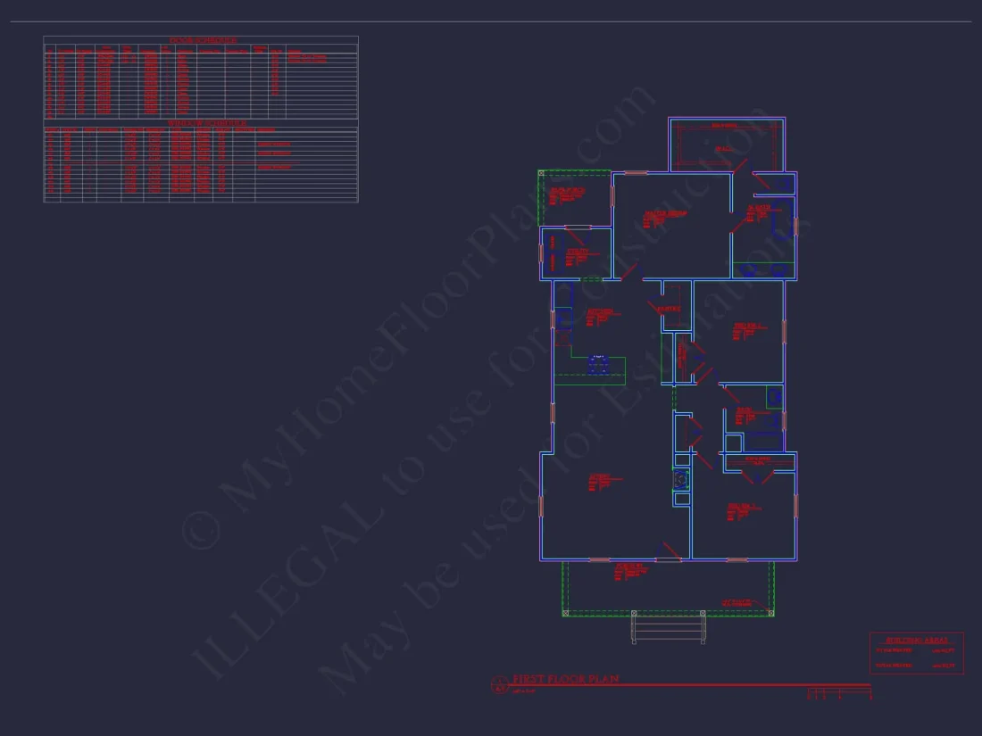 Traditional Ranch Home Plan with 3 Beds, CAD Blueprints & Design