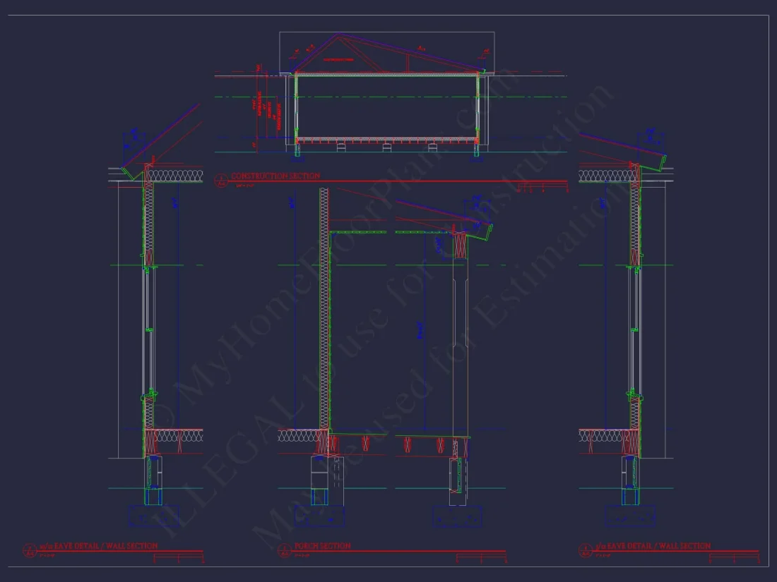 Traditional Ranch Home Plan with 3 Beds, CAD Blueprints & Design