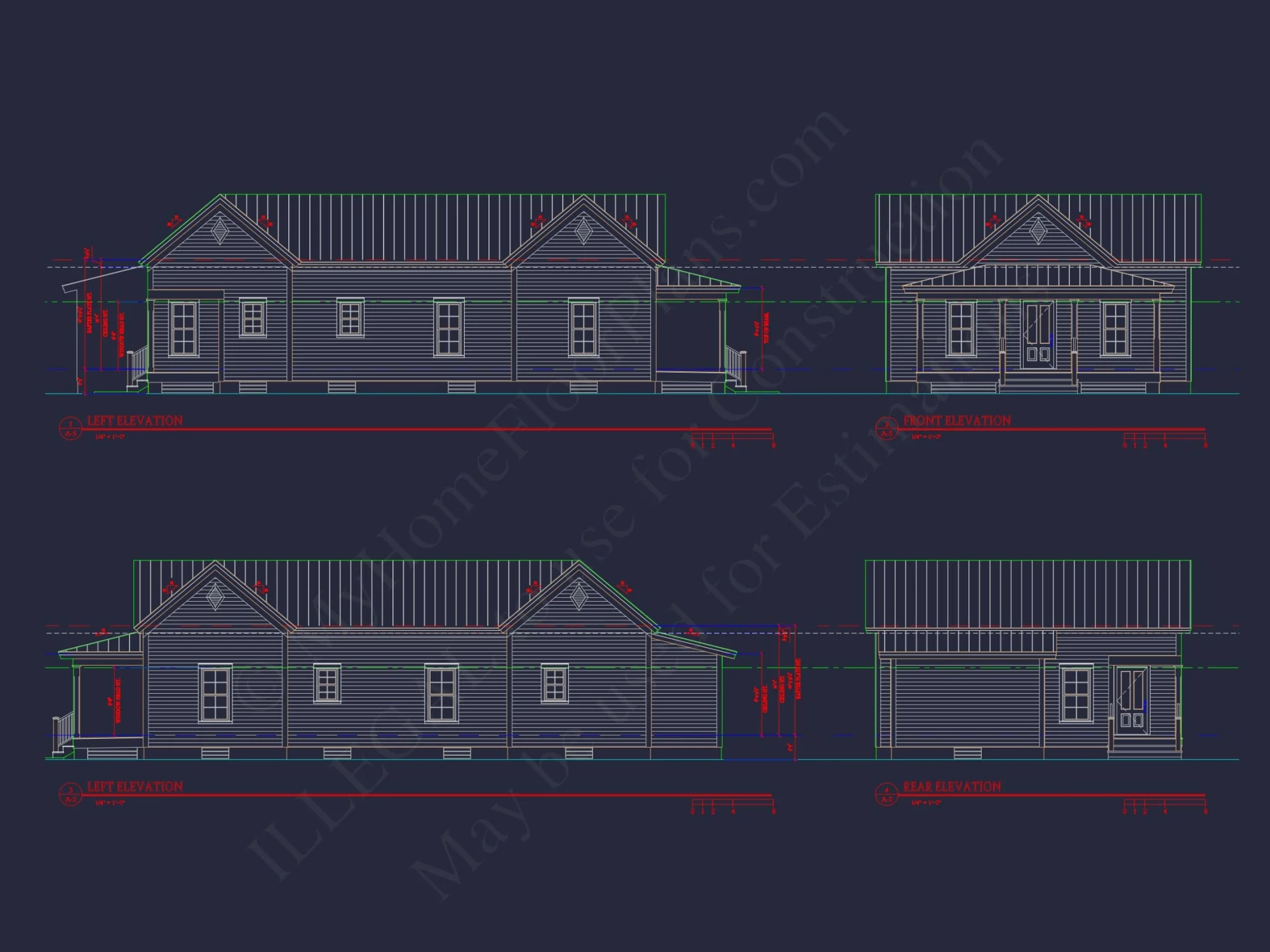 Traditional Ranch Home Plan with 3 Beds, CAD Blueprints & Design