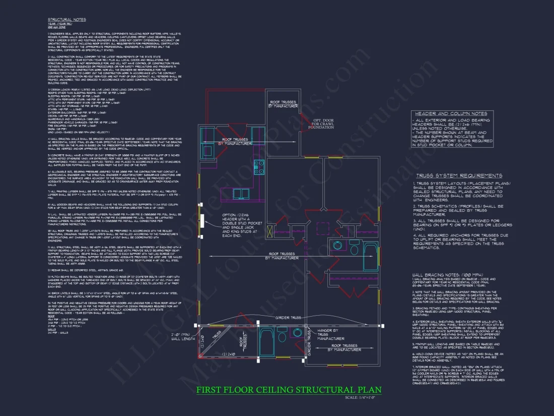 Stylish Home Blueprint: Bungalow Floor Plan Design with CAD