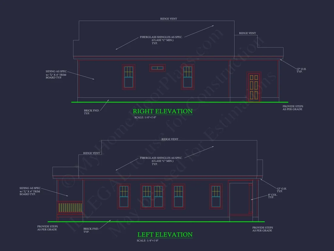 Stylish Home Blueprint: Bungalow Floor Plan Design with CAD