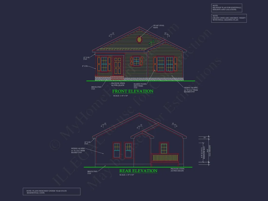 Stylish Home Blueprint: Bungalow Floor Plan Design with CAD