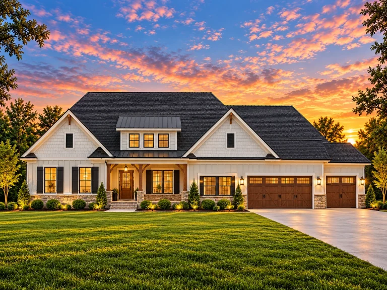 18-2077 HOUSE PLAN -Modern Farmhouse Home Plan - 3-Bed, 2-Bath, 1,704 SF