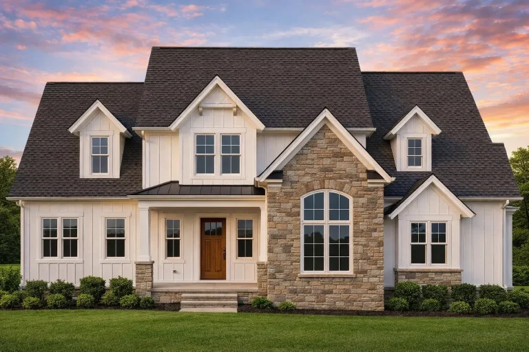 Craftsman Home Plan with Open Floor Layout & Vaulted Ceilings