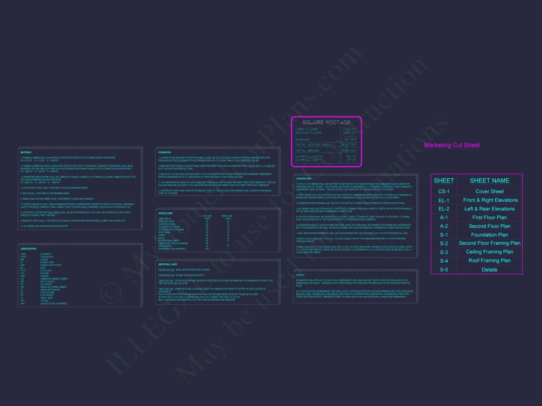 54' x 44' Traditional House Plan with Brick Exterior & Bonus Spaces