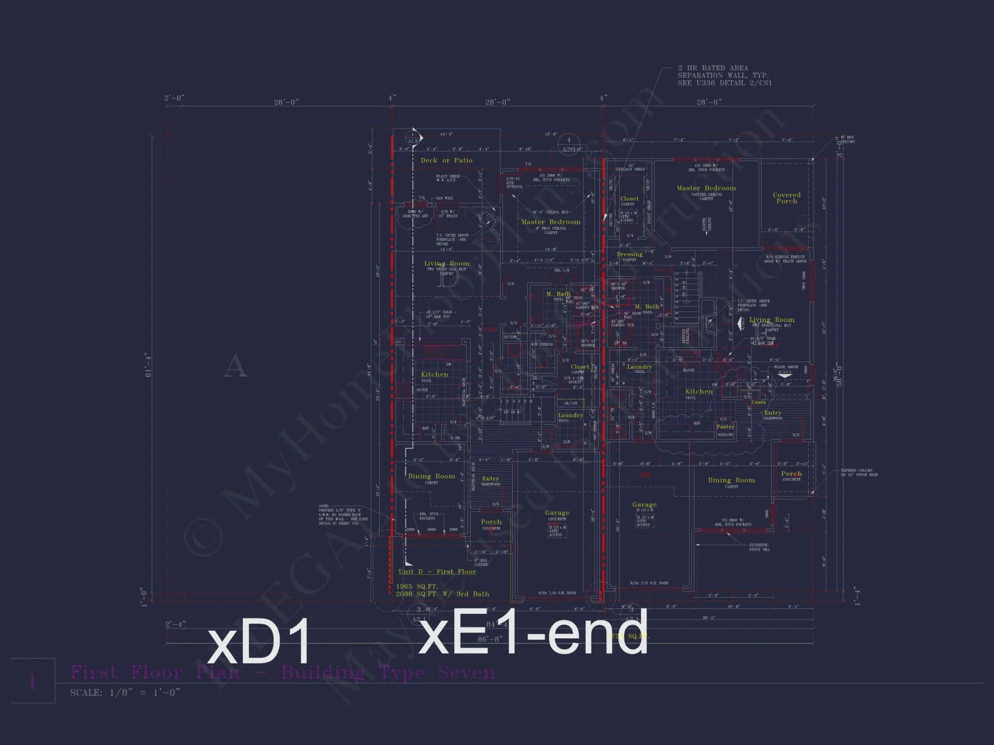 Modern Craftsman Townhome Plan with 3 Bedrooms & Open Layout