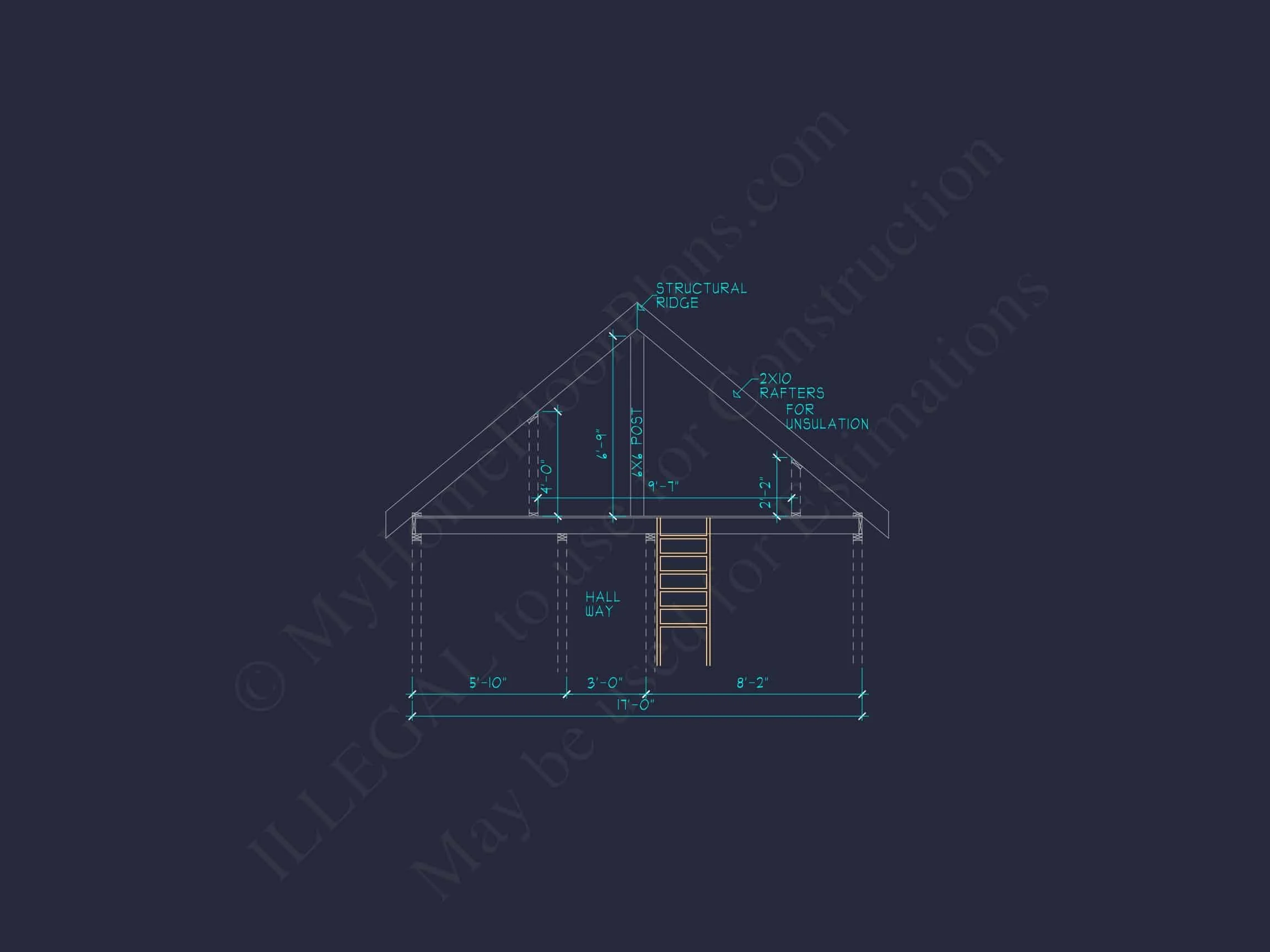 15-2036 HOUSE PLAN - Small House Plan with Vaulted Ceilings | CAD Floor Plan Designs 3 Cozy 1-Bedroom House Plan with Vaulted Ceilings & Open Layout