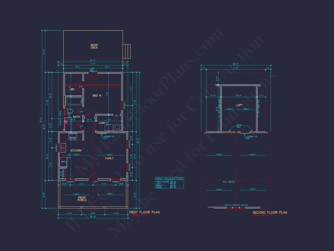 Cozy 1-Bedroom House Plan with Vaulted Ceilings & Open Layout