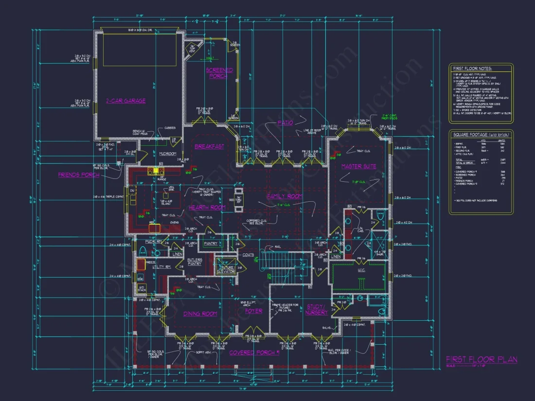 Elegant house Plan - Luxury Floor Plan & CAD Design Blueprint