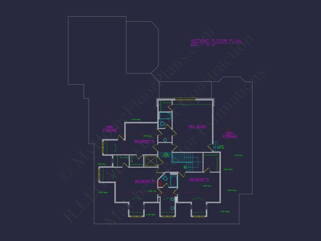 Elegant house Plan - Luxury Floor Plan & CAD Design Blueprint