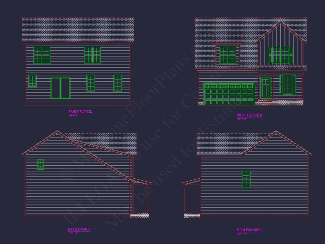 Elegant Craftsman Home Plan with 2 Floors and Spacious Design