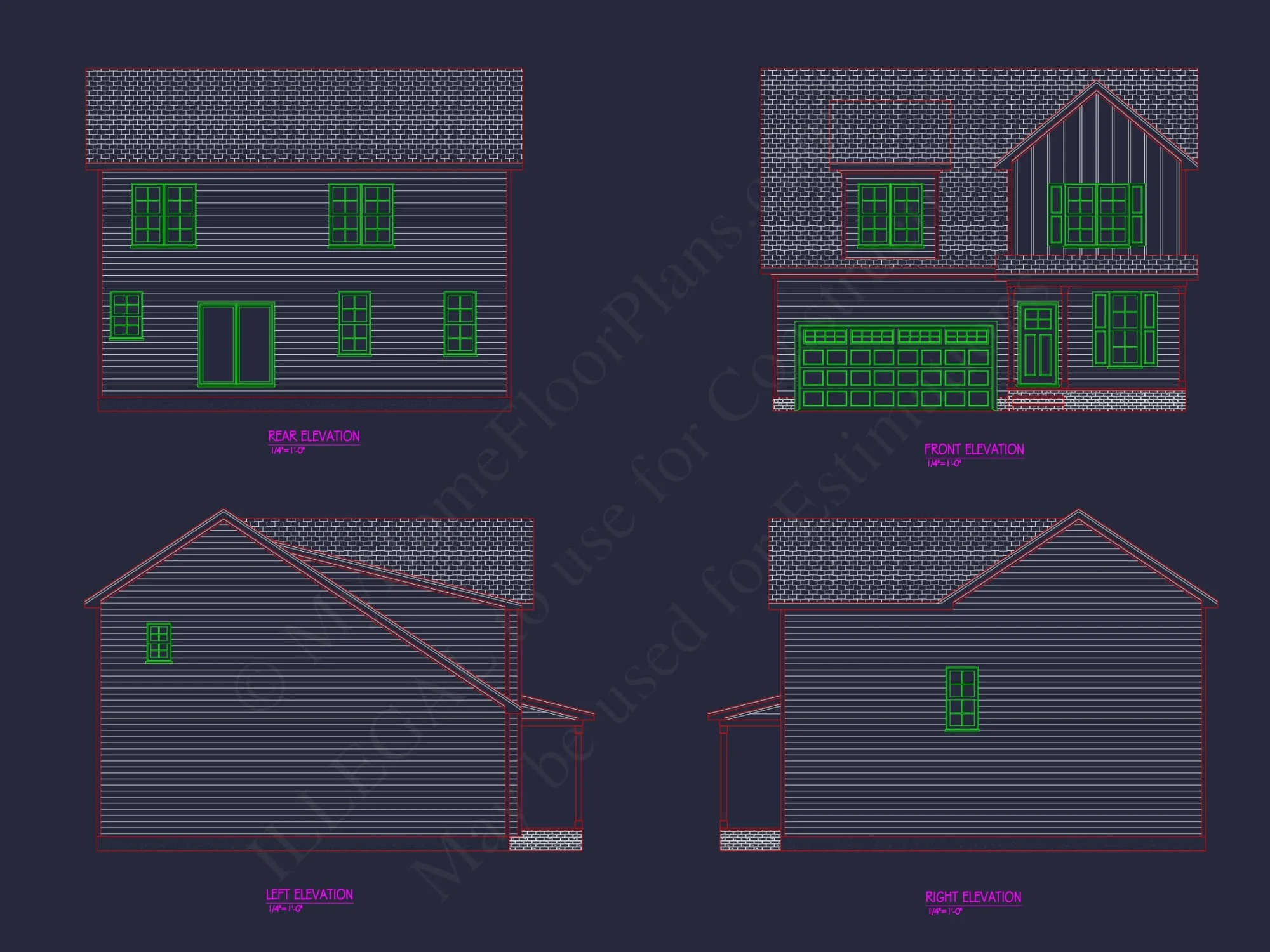 Elegant Craftsman Home Plan with 2 Floors and Spacious Design