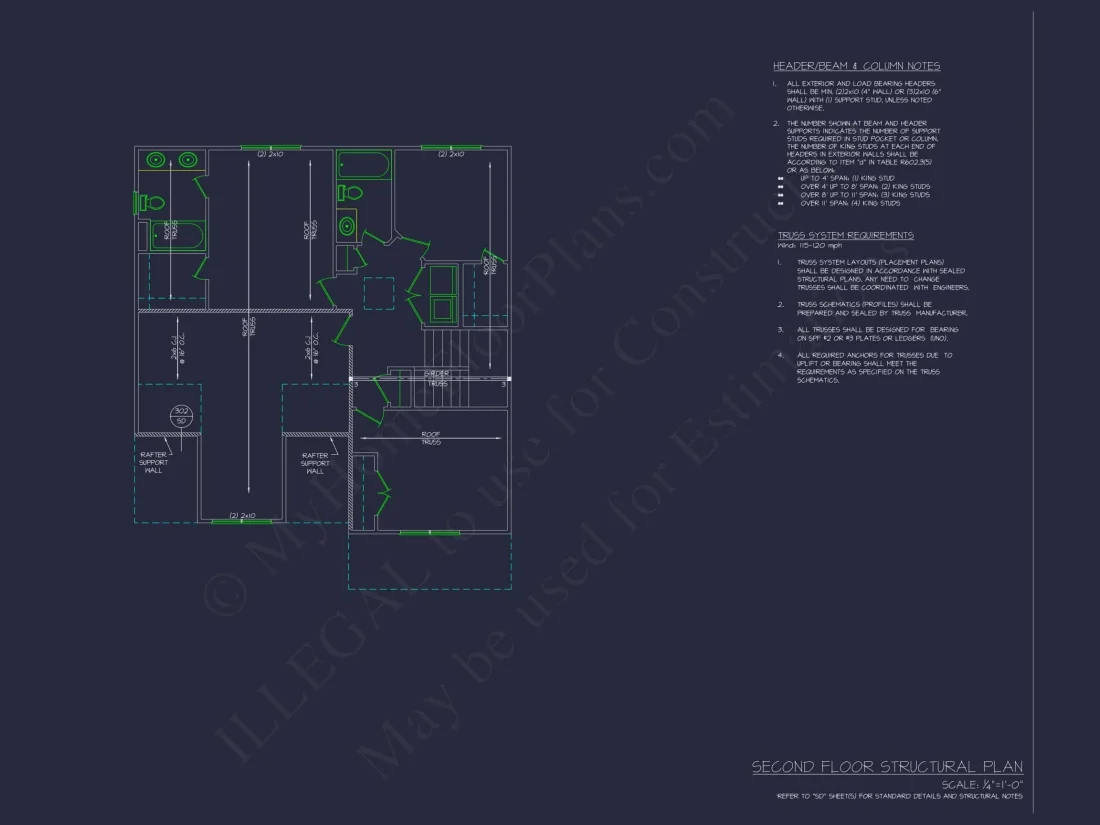 Elegant Craftsman Home Plan with 2 Floors and Spacious Design