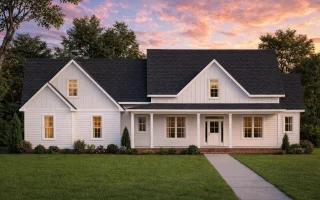 Plan  19-1552 - Howard Ridge |  Modern Farmhouse - 3-Bed, 2.5-Bath, 4,058 SF