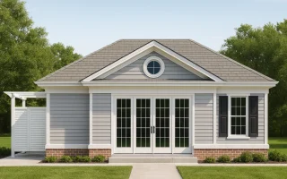 Plan  17-2059 - Howard Walk |  Traditional Cottage Pool House - 1-Bed, 1-Bath, 764 SF
