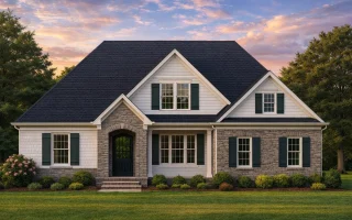 Plan  12-2974 - Holly Springs Manor  | Traditional Colonial - 3-Bed, 3.5-Bath, 2,929 SF