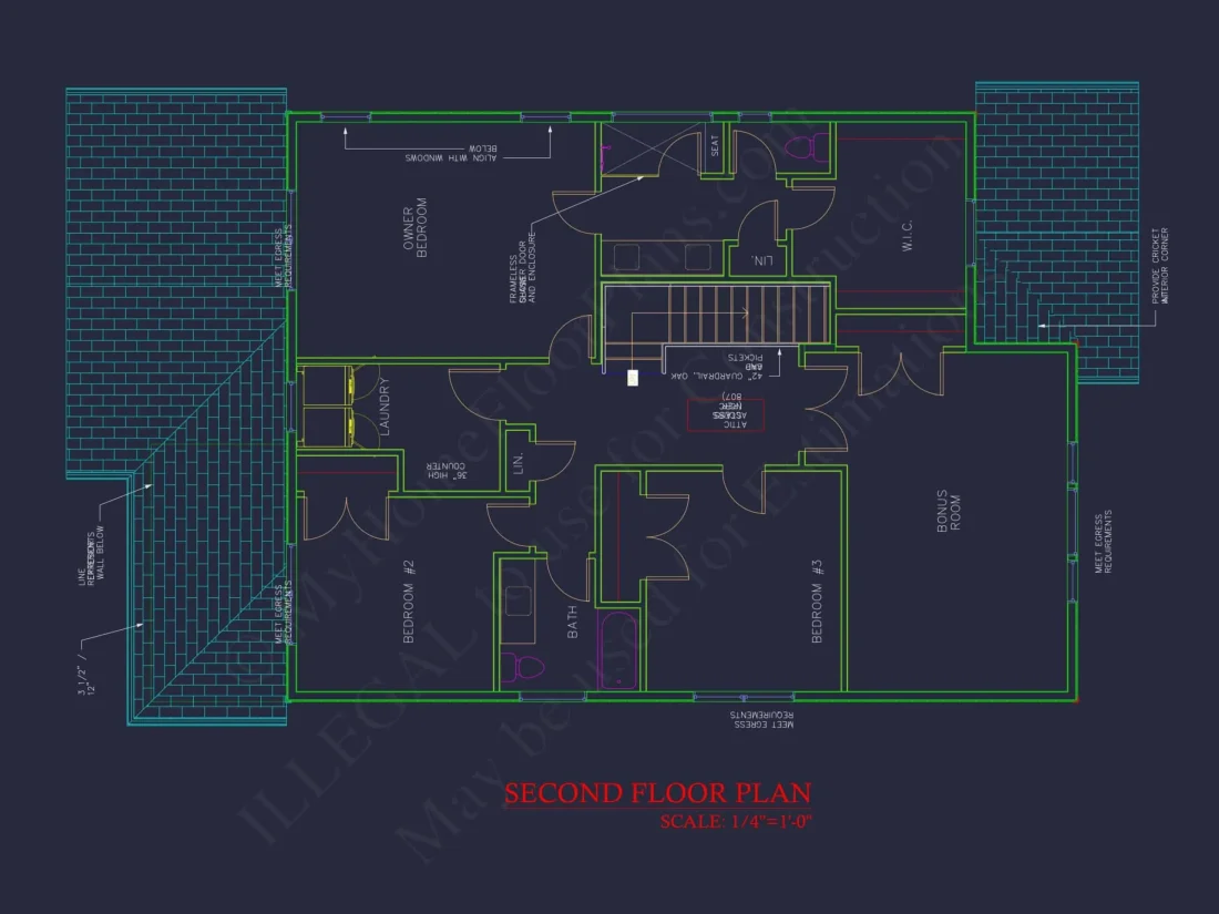 Elegant 2-Story Craftsman House Plan with Bonus Room and CAD Designs
