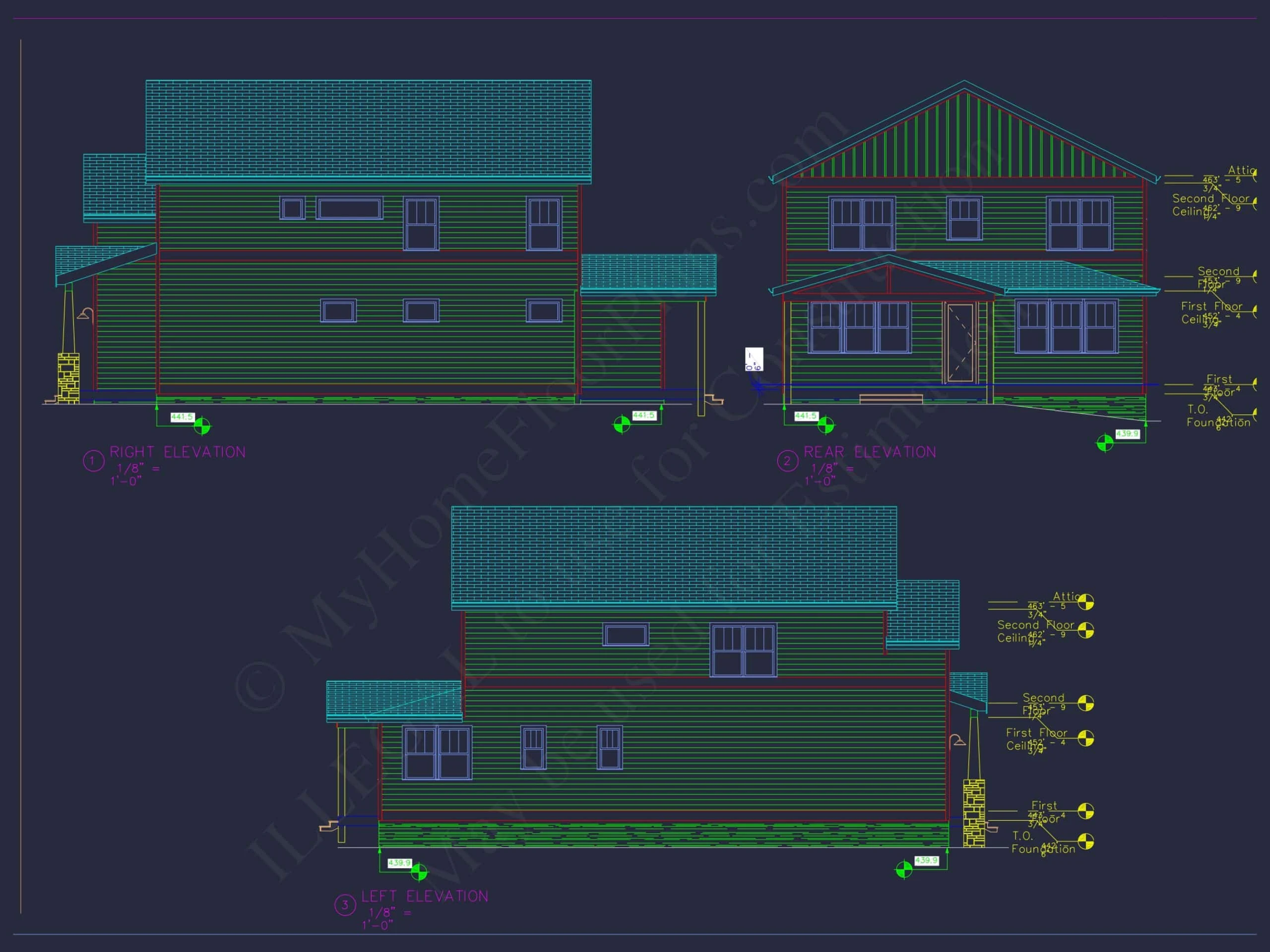 19-1715 HOUSE PLAN - Craftsman Home Plan - 3-Bed, 2.5-Bath, 2,250 SF 6 Elegant 2-Story Craftsman House Plan with Bonus Room and CAD Designs