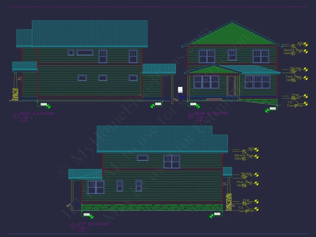 Elegant 2-Story Craftsman House Plan with Bonus Room and CAD Designs