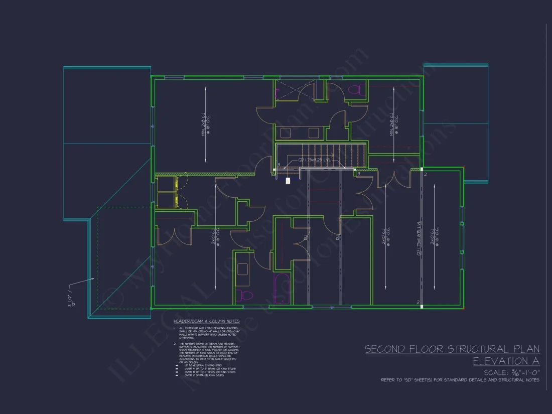 Elegant 2-Story Craftsman House Plan with Bonus Room and CAD Designs